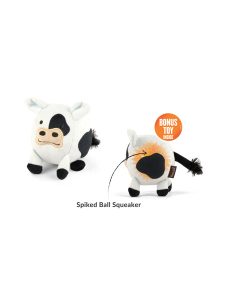 Pet-play-jouet-peluche-chien-balle-a-picot-Barnyard-Buddies-vache