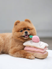 Pups-Bubs-peluche-fouille-pour-chien-Mille-Feuille-fraise