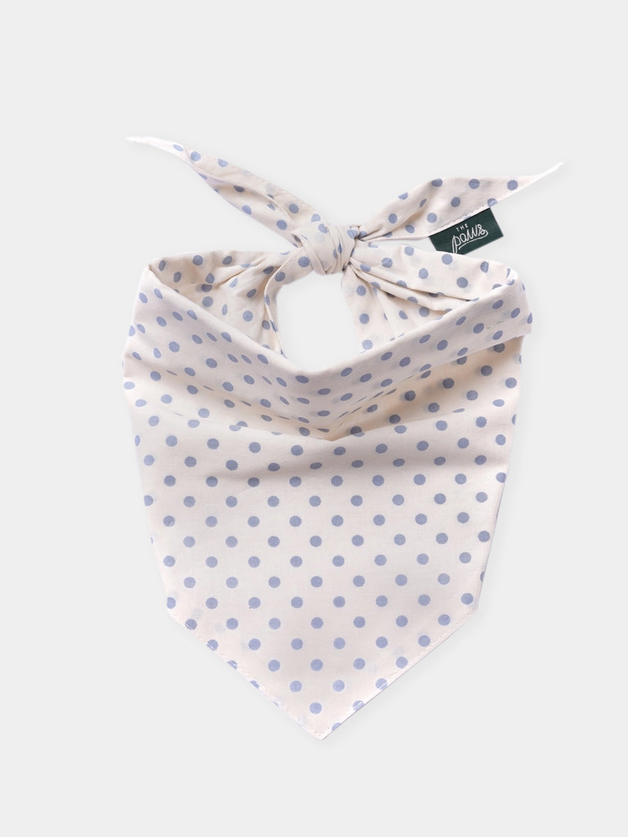 The-Paws-bandana-pour-chien-Polka-Dot-bleu