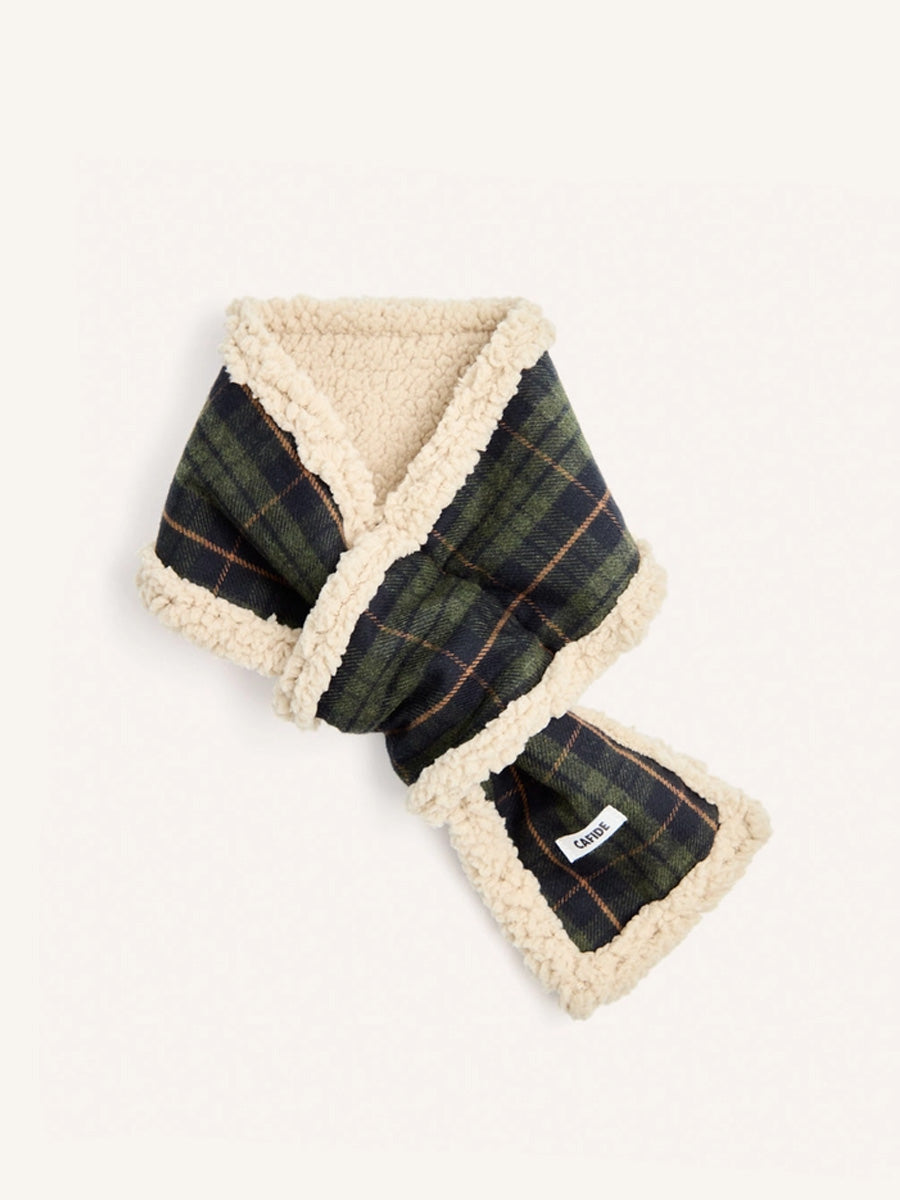 cafide-echarppe-pour-chien-premium-Mica-vert-Tartan