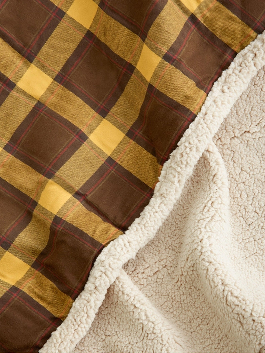 cafide-plaid-pour-chien-premium-douillet-toia-jaune-Moutard-Tartan