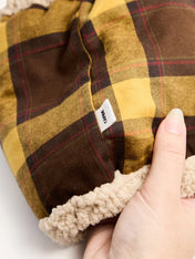 cafide-snood-pour-chien-premium-Olga-jaune-Moutard-Tartan