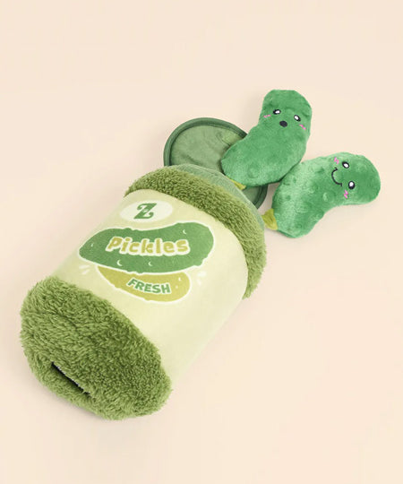 zippy-paws-peluche-fouille-pour-chien-Bungee-Burrow-Pickle-Jar