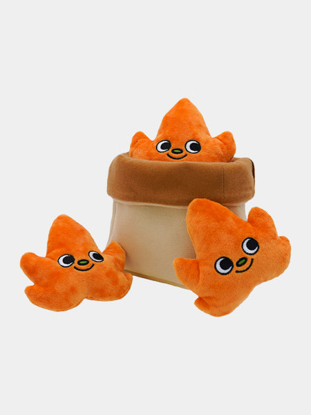 HugSmart-peluche-interactive-pour-chien-chiot-feuille-automne