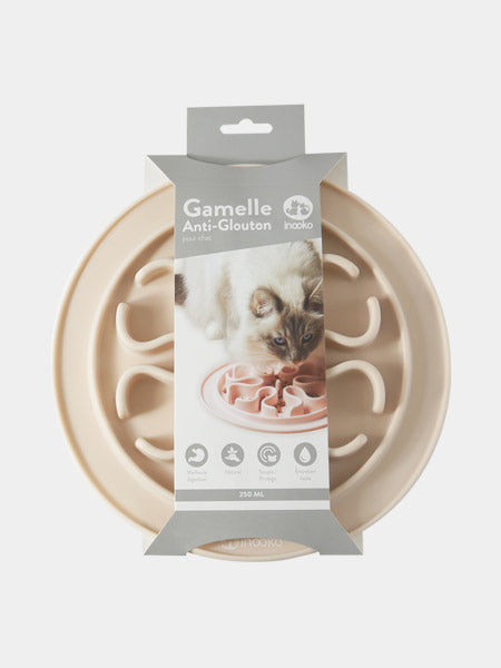 inooko - gamelle antiglouton pour chat design